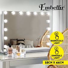 hollywood frameless makeup mirror with
