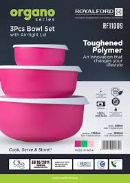 3pcs Bowl Set With Air Tight Lid Food
