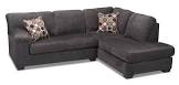 Morty 2-Piece Chenille Right-Facing Sectional – Grey The Brick