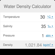 Water Density Calculator Will It