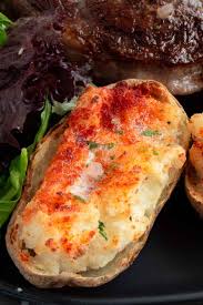 To cook a baked potato in a conventional oven use one of three cooking time and temperature combinations; Crunchy Outside Creamy Inside Twice Baked Potatoes West Via Midwest