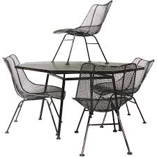 Wrought Iron And Mesh Table With Chairs