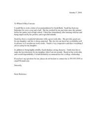Sample Reference Letter Recommendation Letter For College Template              