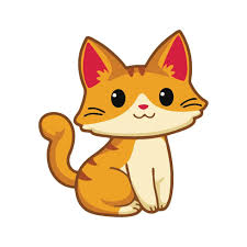 cute colored cat cartoon cat image