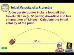 Initial Velocity Of A Football