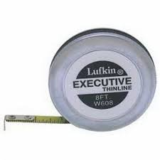Subsequently, one may also ask, why is a tape measure called a tape measure? Lufkin W608 Thinline Pocket Tape Measure 1 4 In W X 8 Ft L Blade Steel Imperial 1 16ths 1 32nds Quality Mill Supply