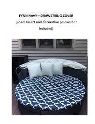 round outdoor daybed drawstring cover