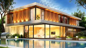 It can be converted as an exclusive villa apartment by placing 1 unit in each floors. Design Pool Modern Villa Houses House Luxury Photo Image