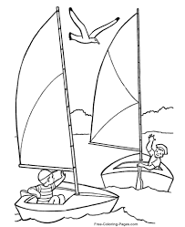 Sail boat picture coloring page to color, print and download for free along with bunch of favorite boat coloring page for kids. Boat Coloring Pages