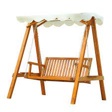 Outsunny 2 Seater Wooden Garden Chair