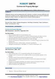 Commercial Property Manager Resume Samples Qwikresume gambar png
