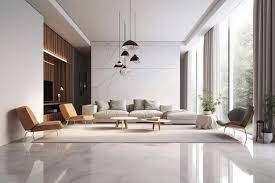 sleek marble flooring generative ai