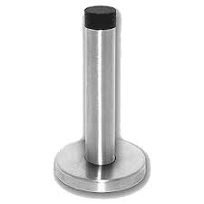 Asec Wall Door Stop With Rose Stainless