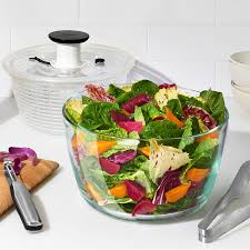 Oxo Glass Salad Spinner Ares Cuisine