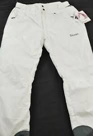 Details About Womens Zermatt Ski Pants Size Large White Insulated Lining Snap Leg Opening