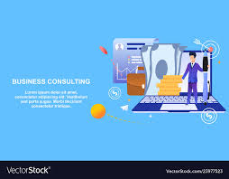 Horizontal Flat Banner Business Consulting Company