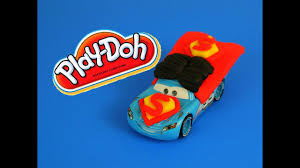 Play Doh Superheroes Superman Tutorial Diy Play Doh Disney Cars Lightning Mcqueen Superman Spoof Youtube