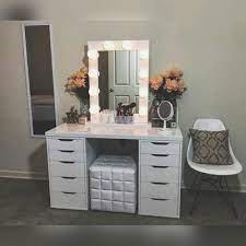 The next simple makeup vanity ideas to beautify a makeup room are to use an accent wall and hardwood. 10 Minutes Or Less Diy Rhinestone Hair Clips The Crafted Life Vanity Design Beauty Room Bedroom Vanity
