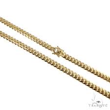 14k yellow gold solid miami cuban link