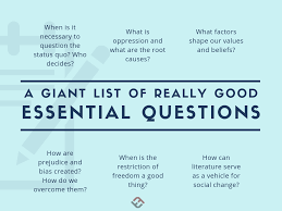 many many exles of essential questions