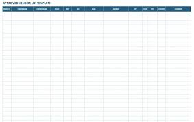 Vendor Database Template Excel Vendor Price List Template Excel