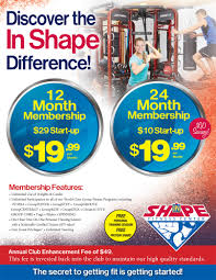 shape difference inshape fitness