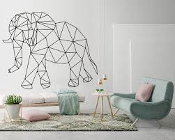 Elephant Geometric Wall Art Decal