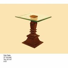 Wooden Table With Glass Top