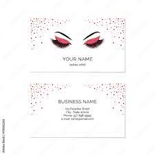 makeup artist business card vector