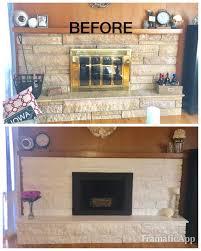 Diy Stone Fireplace Update 1 Removed