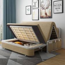 60 Modern Khaki Convertible Sofa Bed