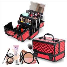 two layer aluminum makeup box with