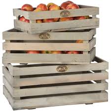 Outdoor Fruit Crates Wooden 59cm