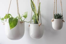 Hanging Planter Pot In Matte White