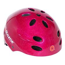 Razor Youth Multi Sport Helmet Magenta Glitter For Ages 8 14