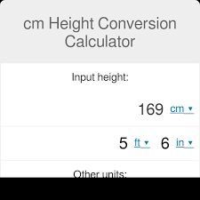 cm height conversion calculator