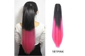 This colored hair extensions are also easily untangled just by brushing your fingers through them. Dick Smith Straight 1btpink Black Pink Iluu Ombre Synthetic Hair Ponytail Extensions Natural Black To Pink Colour Two Tone Claw In Ponytail Hair Extensions Long Straight Hairpiece 60cm 130g Set Pony Tail 1btpink