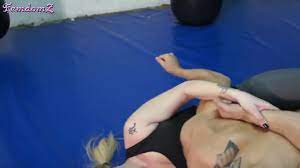 Blonde mixed wrestling