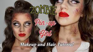 zombie pin up halloween makeup and