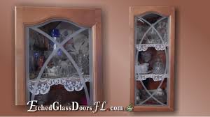 kitchen cabinets etched glass doors