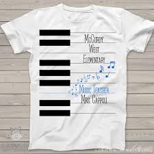Music Teacher Shirt Piano Key Personalized Music Teacher Shirt Mscl 019