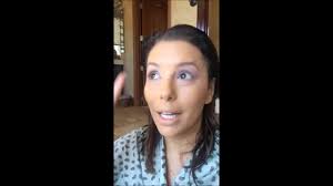 eva longoria doing her make up you