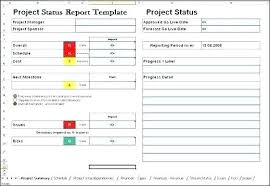 Work Status Report Template Excel Project To Job Progress
