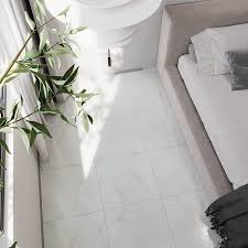 white marble vinyl floor tiles