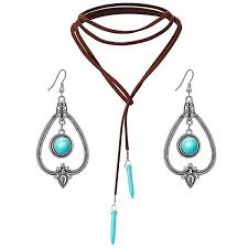 turquoise jewelry set necklace western