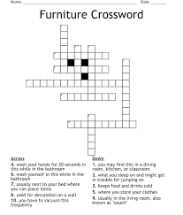 Furniture Crossword Wordmint