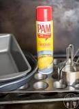 Do you spray Pam on a cookie sheet?