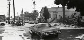 imagining a past future children watch as a house is bulldozed in west oakland 12 1968