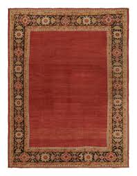 antique persian sultanabad rug with red
