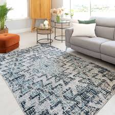 soft grey ikat living room rug